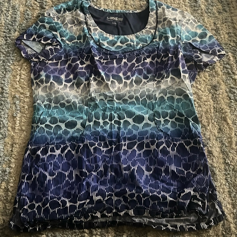 Landau Scrub Top Blue